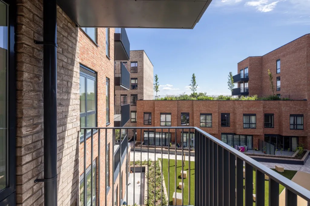 New-build apartment development exterior